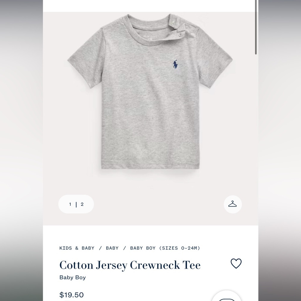 Cotton Jersey Crewneck Tee